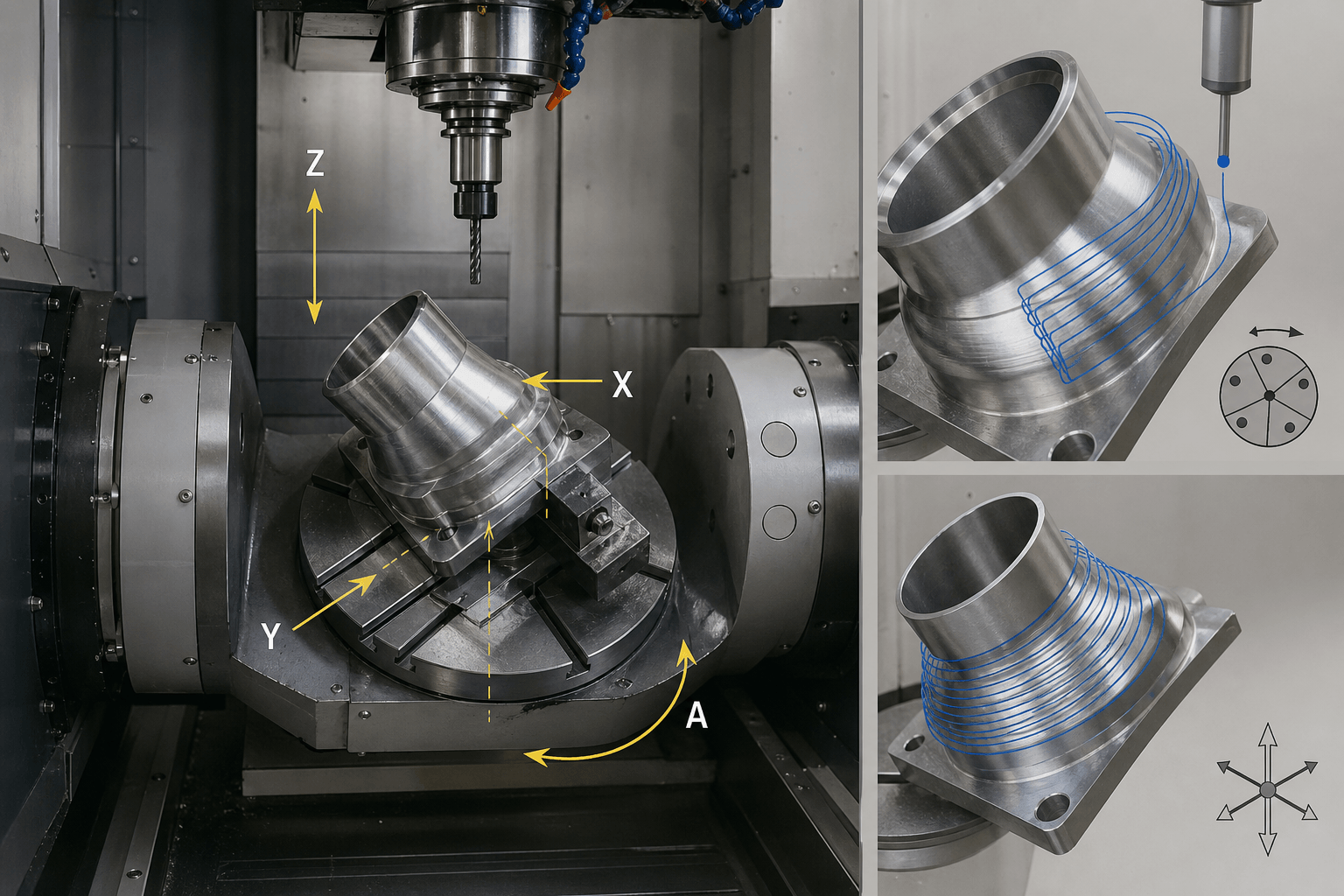 4 axis cnc machine drawing review and fabricated part inspection