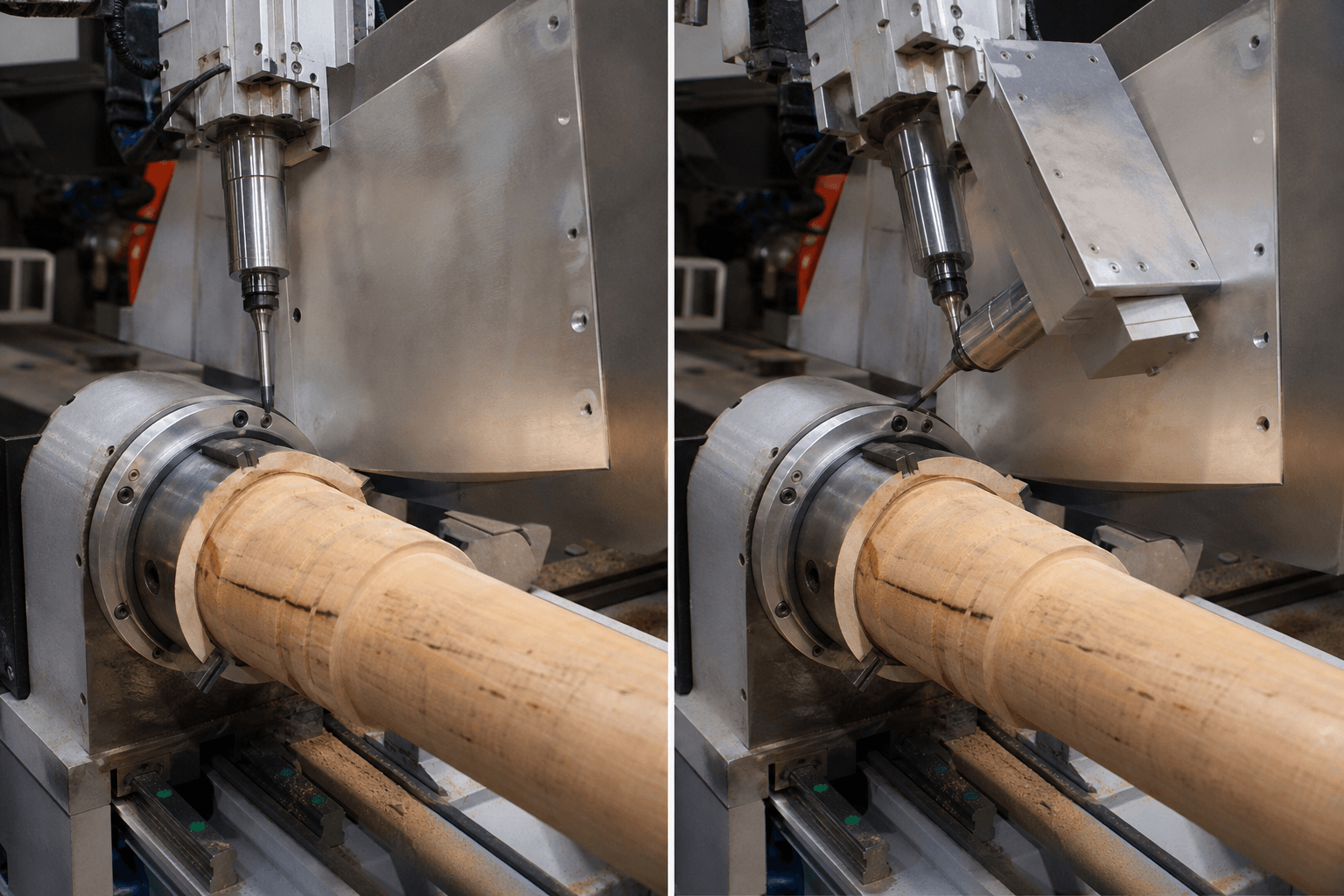 4 axis cnc wood router drawing review and fabricated part inspection