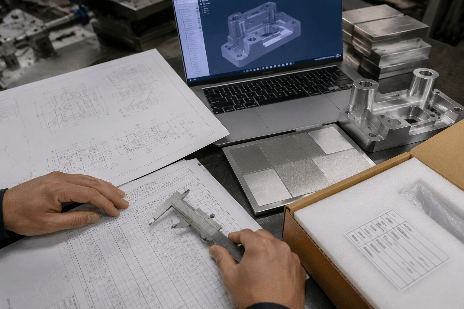 metal cnc services production and quality inspection