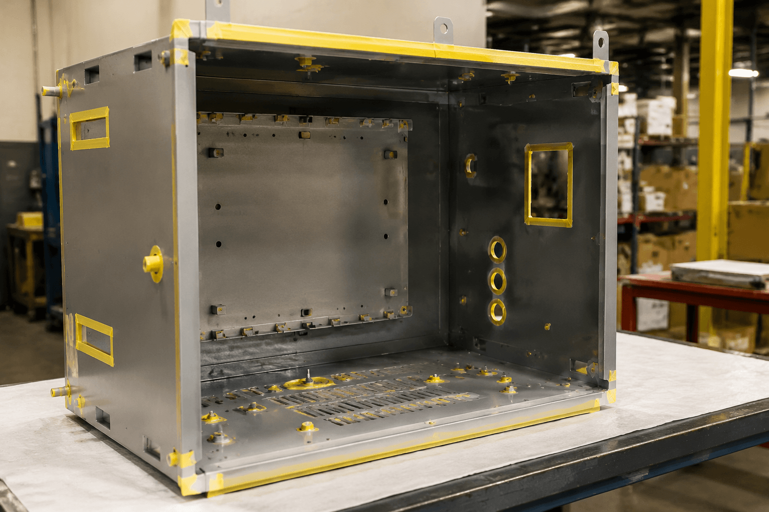 powder coating in a can production and quality inspection