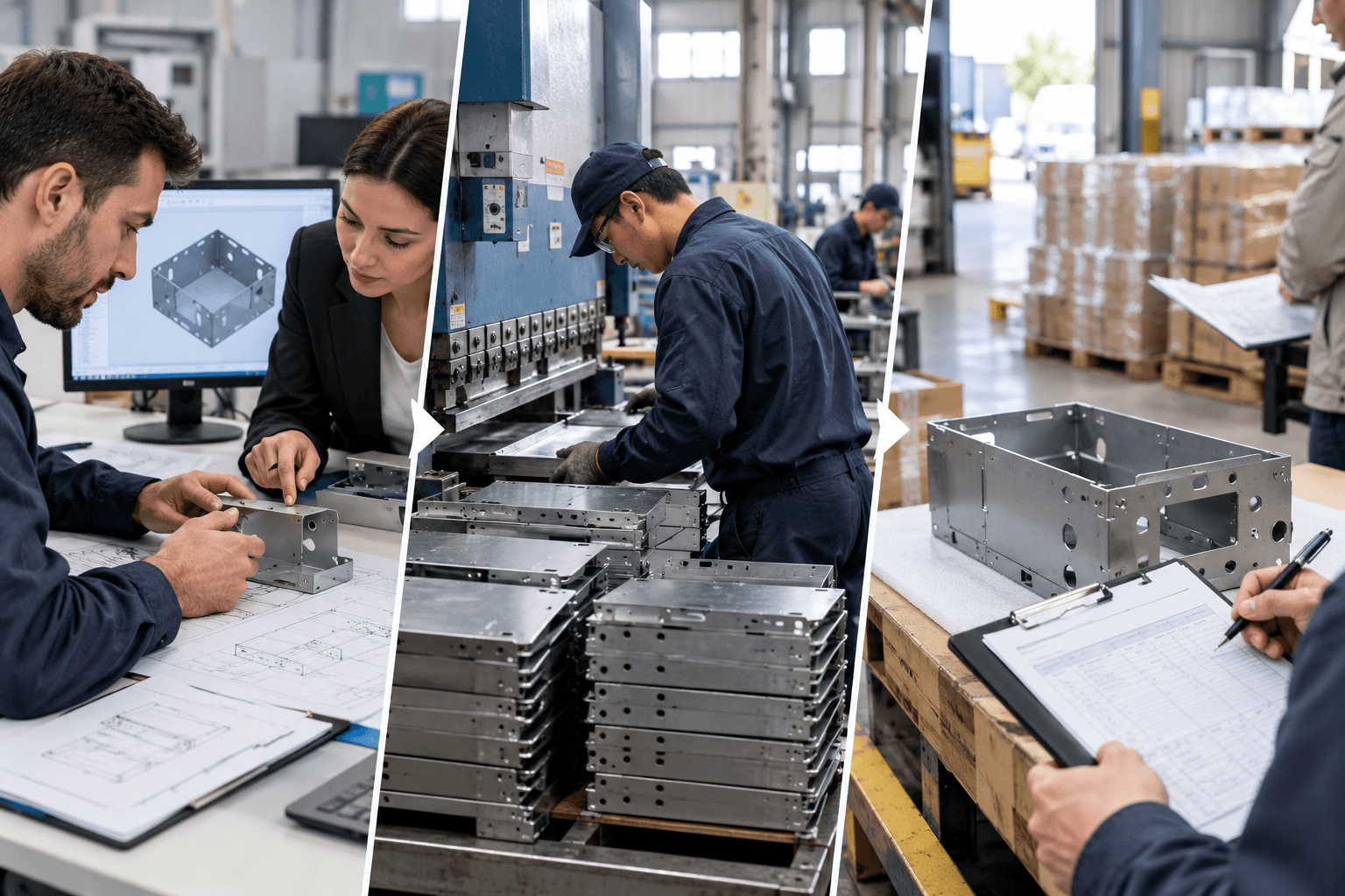 contract metal fabrication production and quality inspection