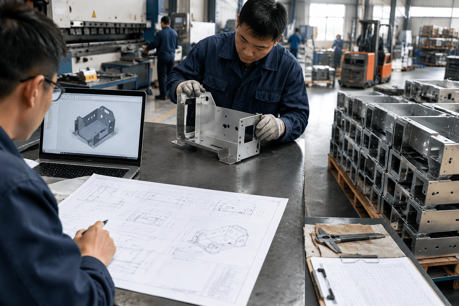 contract metal manufacturing production and quality inspection
