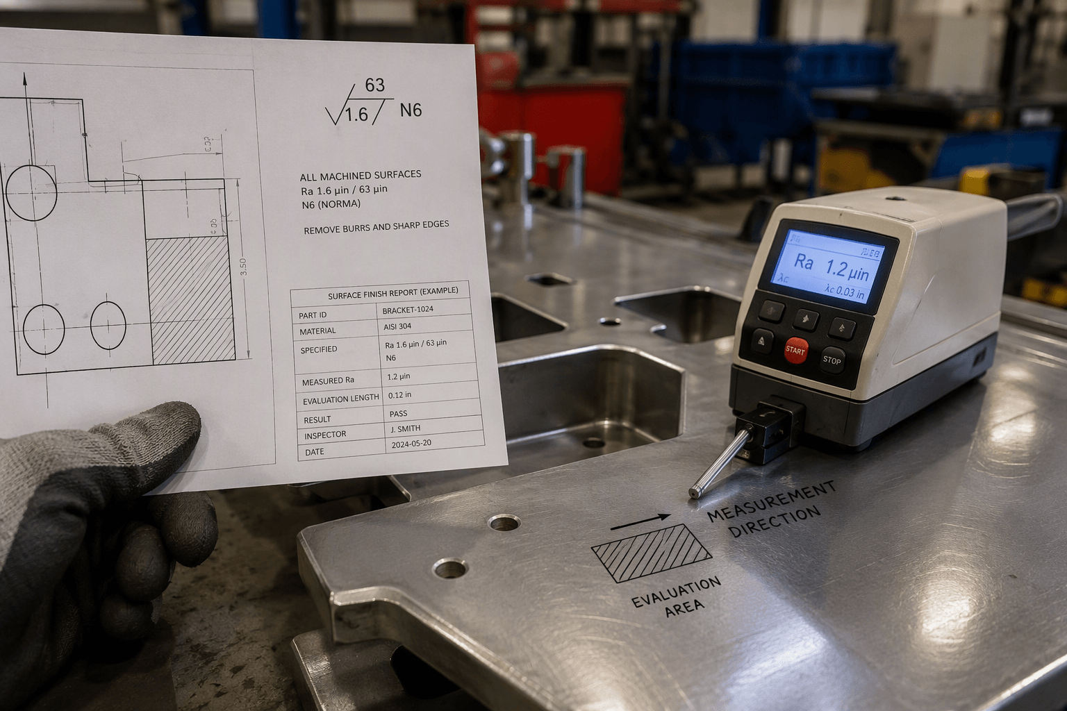 1.6 surface finish production and quality inspection
