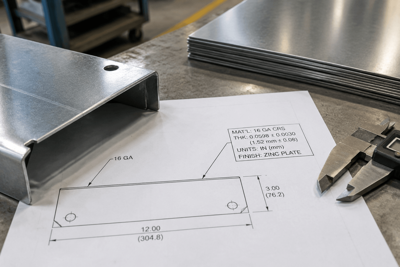 16 gauge sheet thickness production and quality inspection