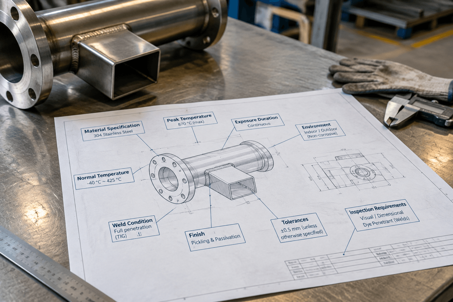 304 stainless steel temperature rating production and quality inspection