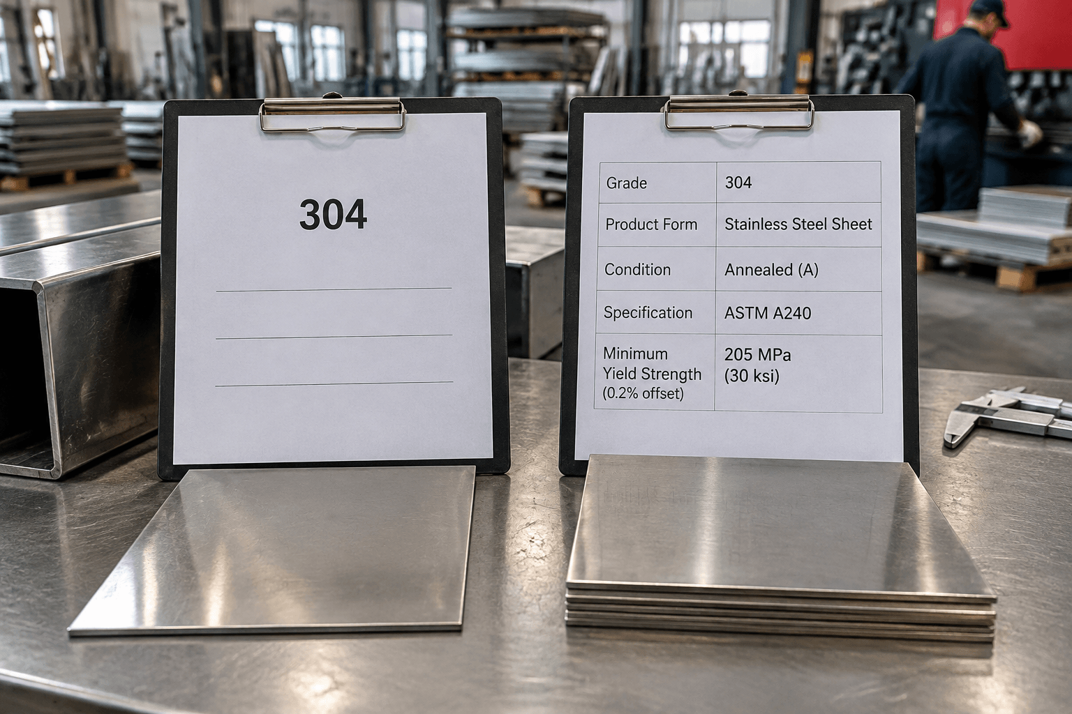 304 yield strength production and quality inspection