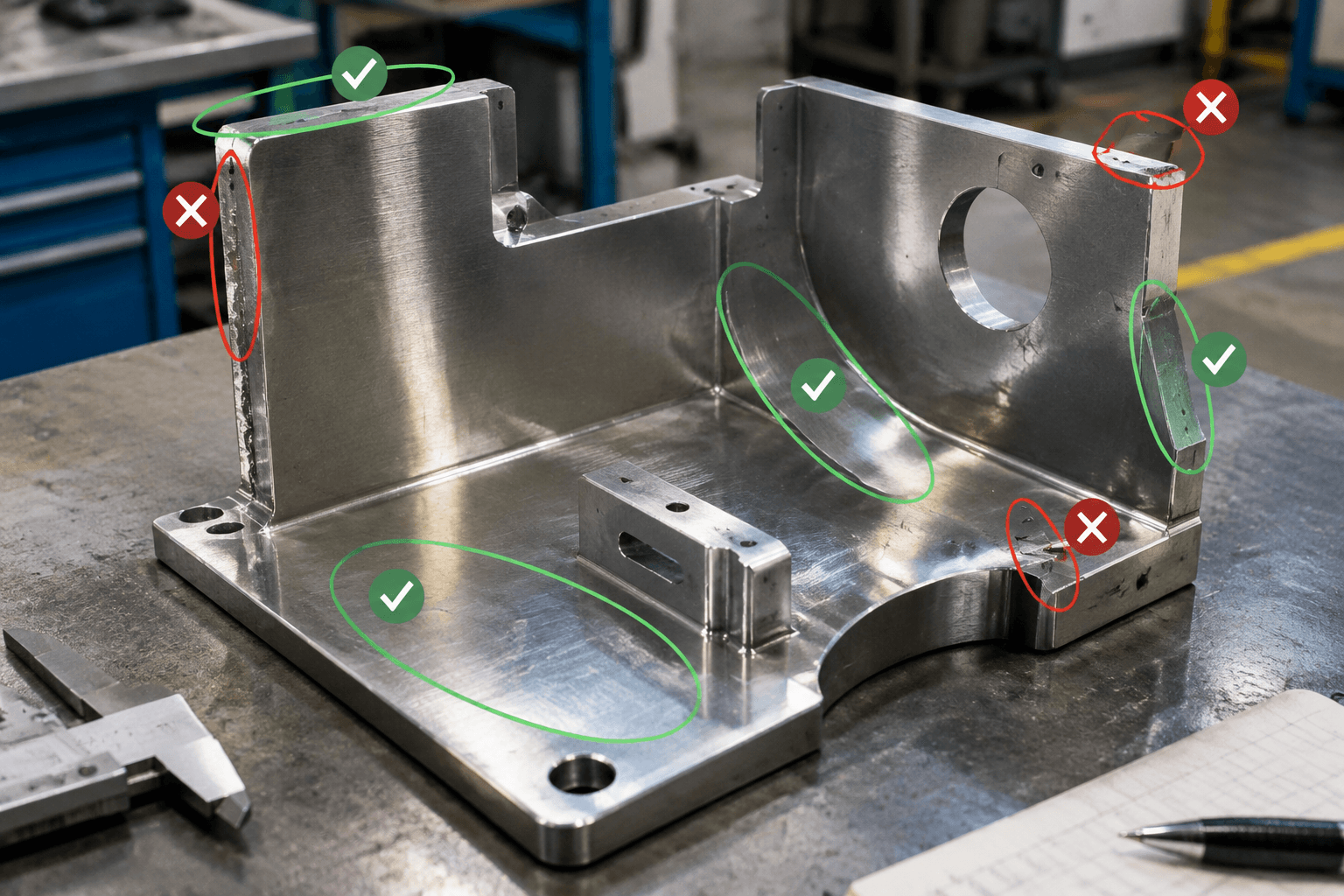 32 machine finish production and quality inspection