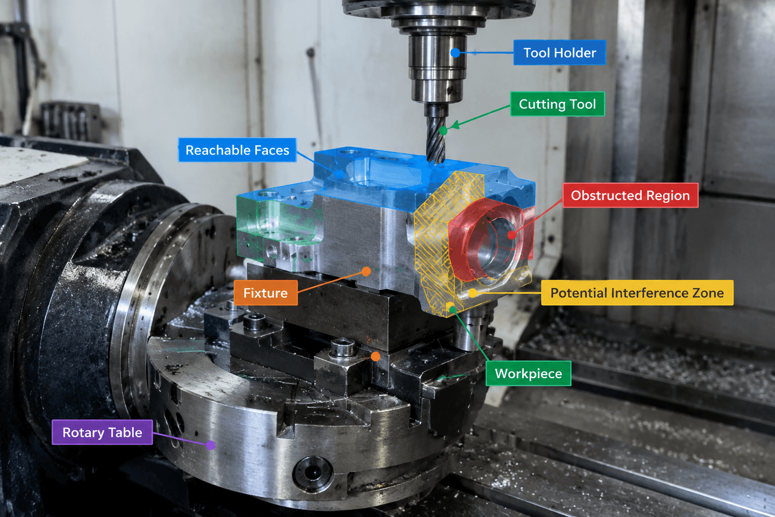 4 axis cnc machining production and quality inspection