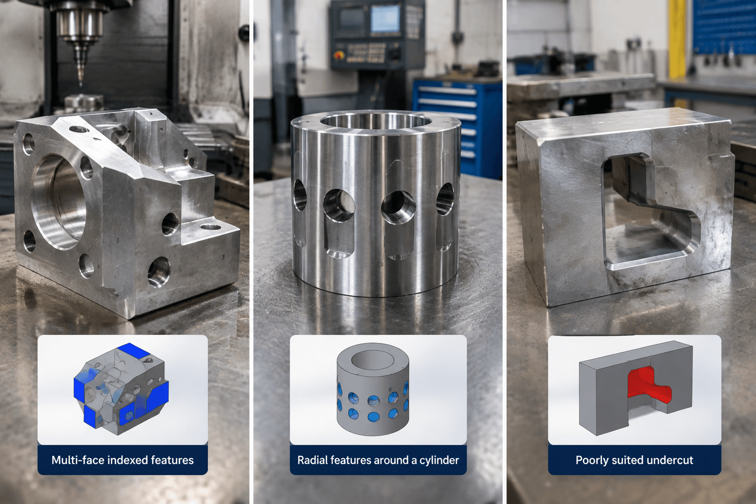 4 axis cnc milling machine production and quality inspection