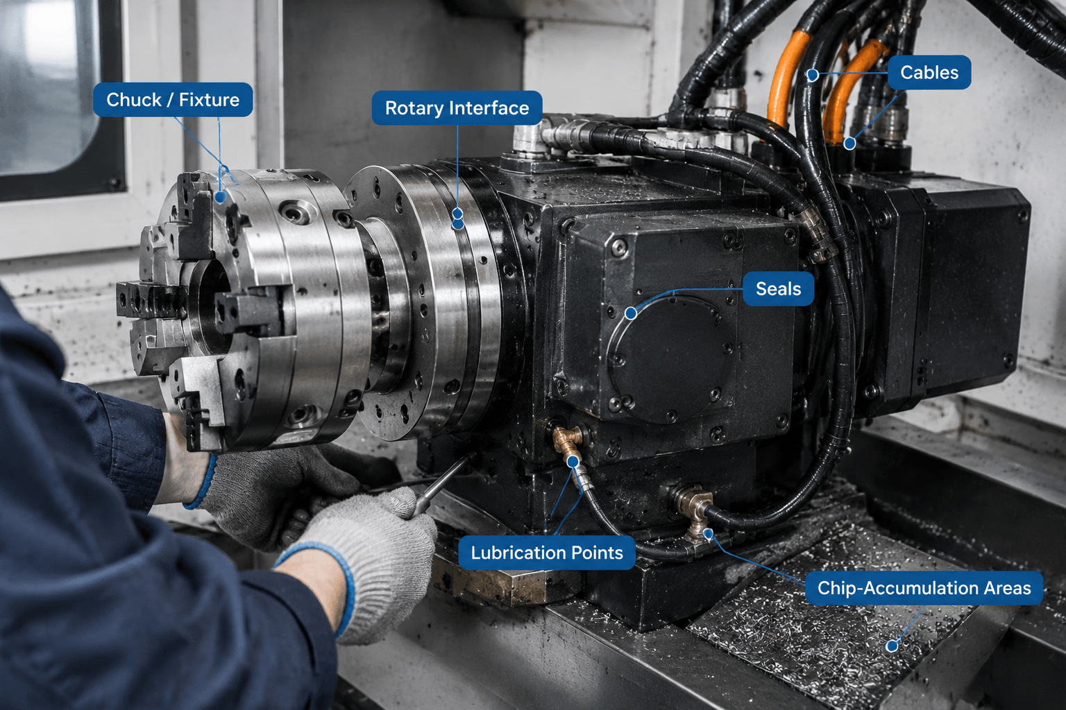 4 axis milling machine production and quality inspection