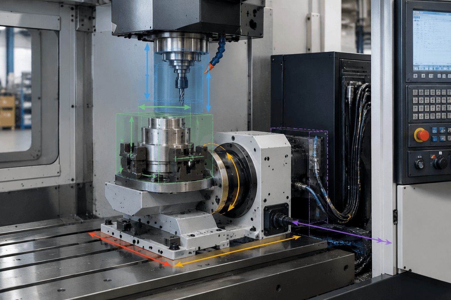 4 axis rotary table production and quality inspection