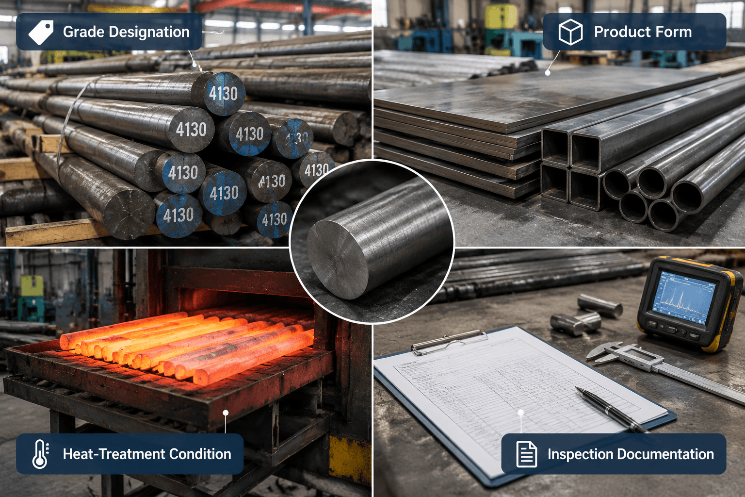4130 metal drawing review and fabricated part inspection