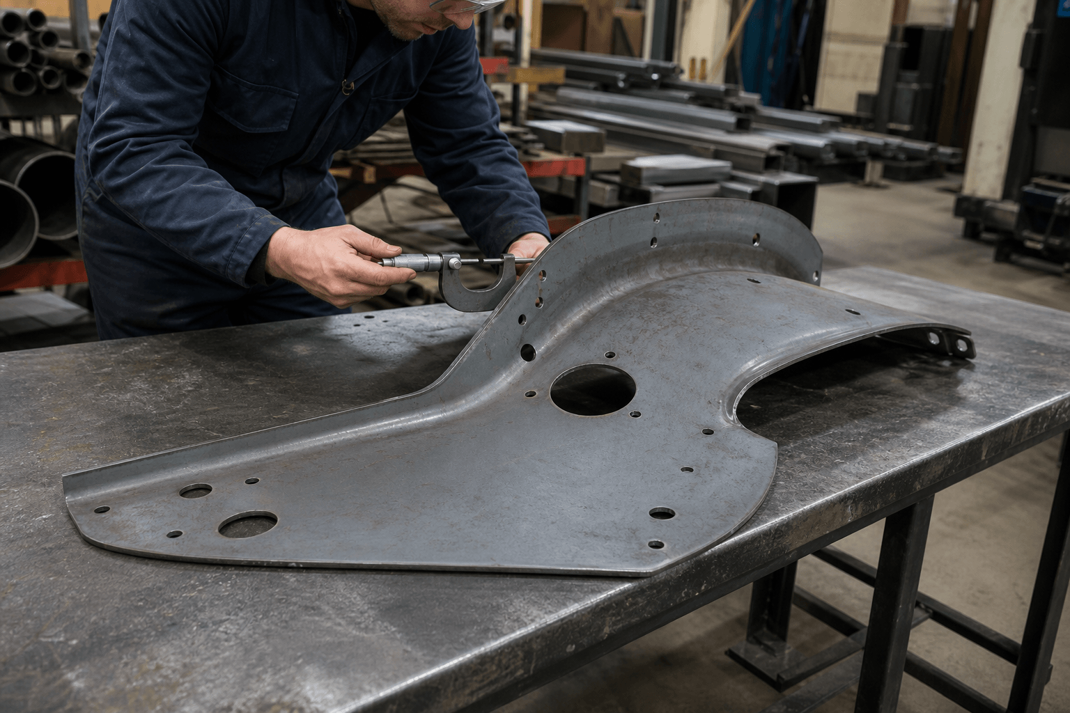 4130 tensile strength drawing review and fabricated part inspection