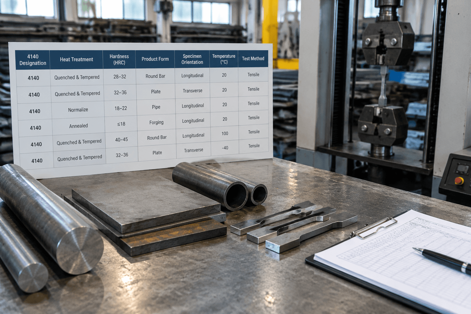 4140 steel yield strength drawing review and fabricated part inspection