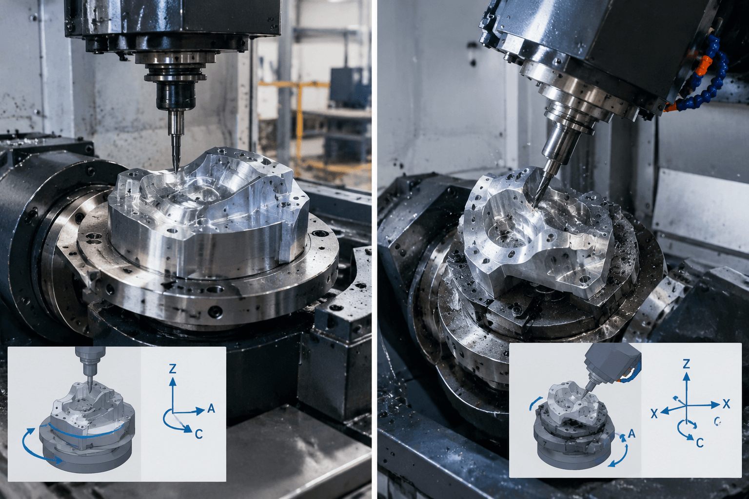 5 axis machining services drawing review and fabricated part inspection