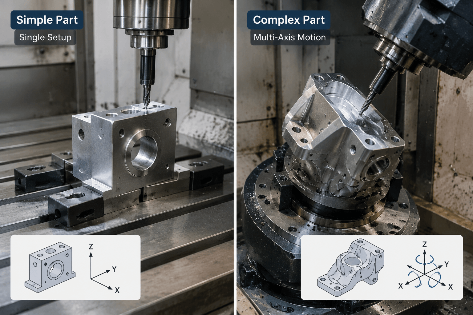 6 axis cnc machine drawing review and fabricated part inspection