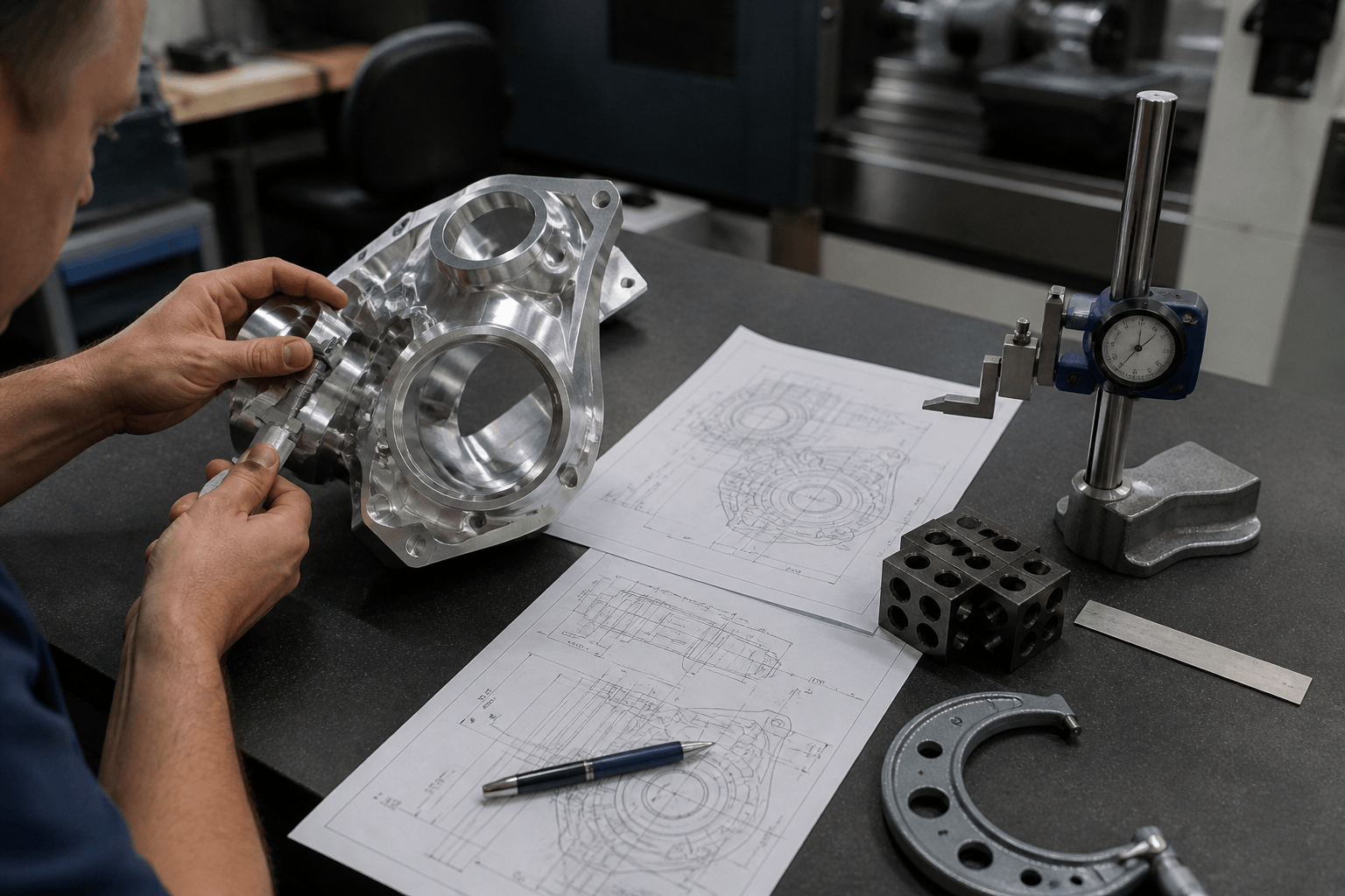 5 axis machine shop production and quality inspection