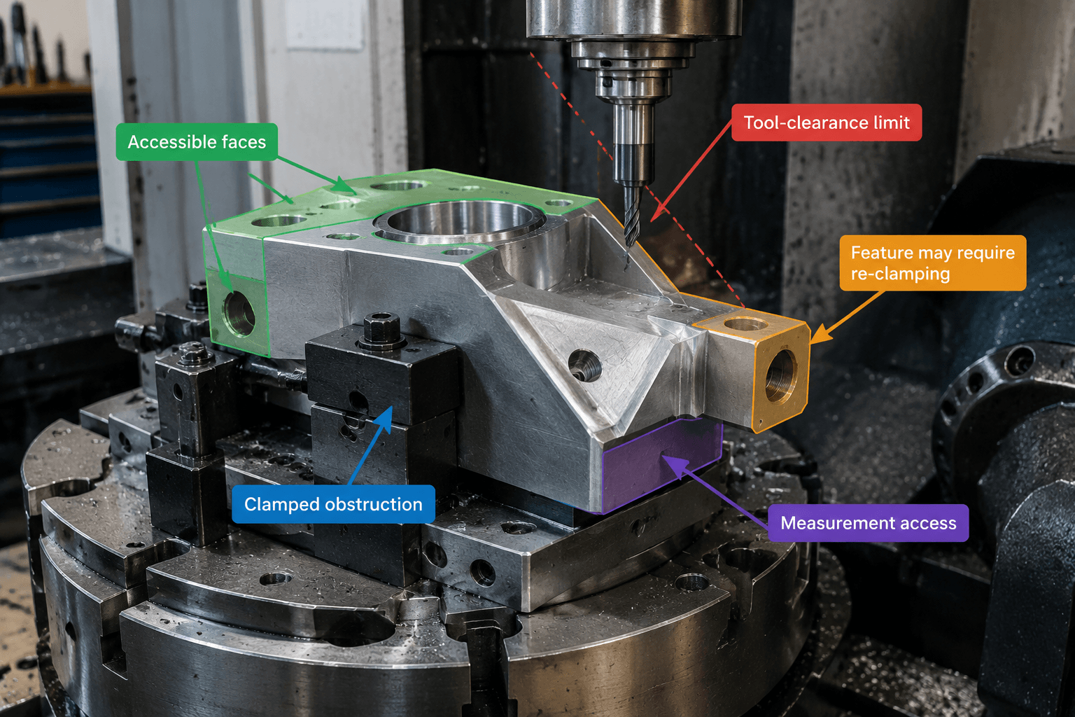 5 axis machining services production and quality inspection