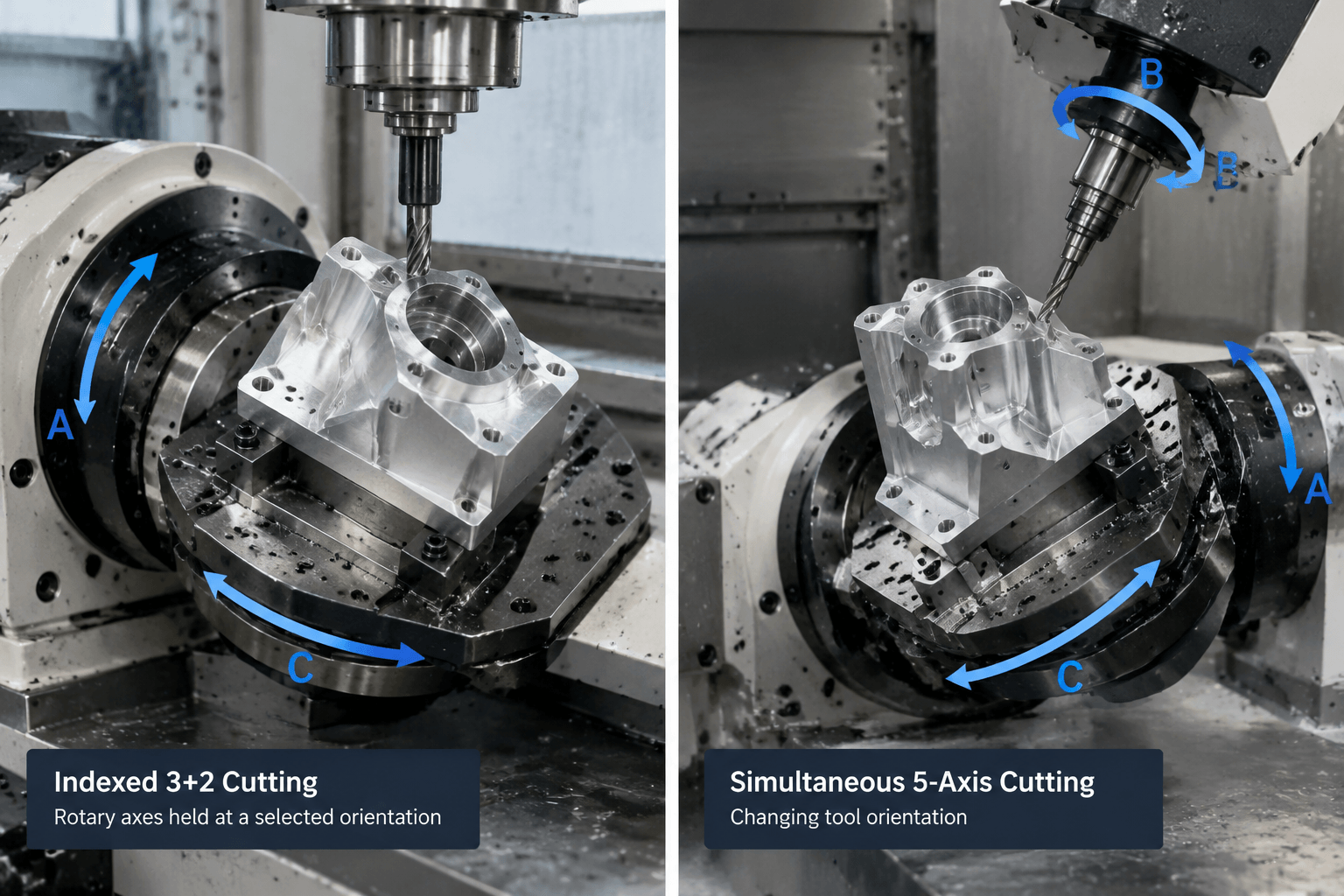 5 axis mill production and quality inspection