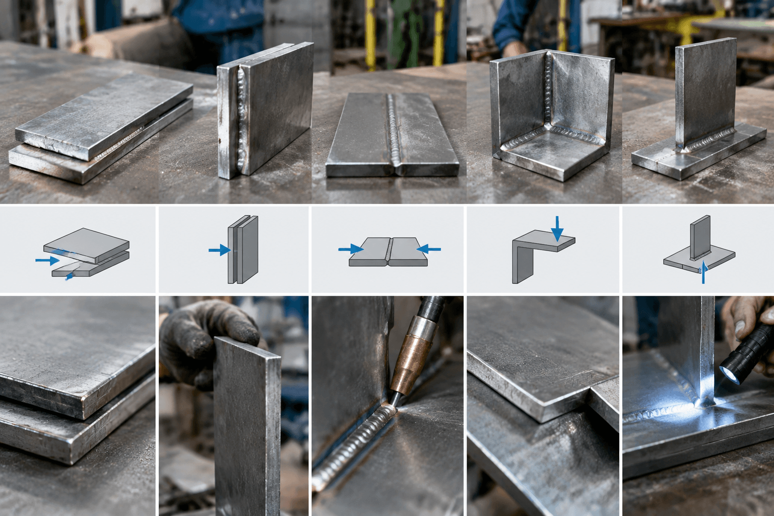 5 basic joints in welding production and quality inspection