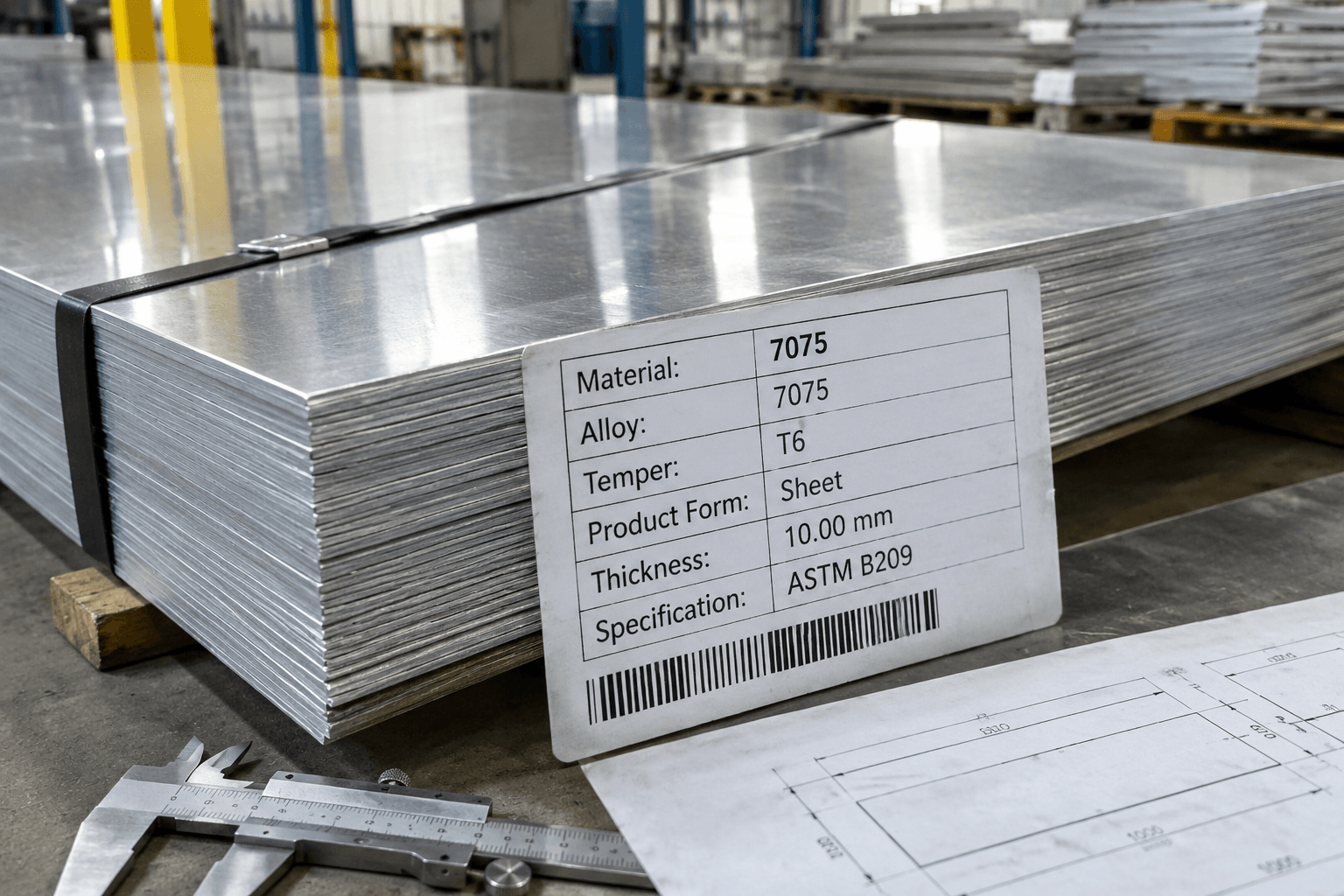 7075 aluminum yield strength production and quality inspection